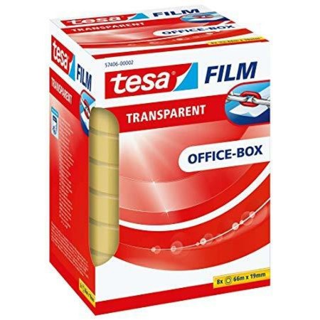 Ruban adhésif TESA Officebox Transparent 8 Unités (19 mm x 66 m)