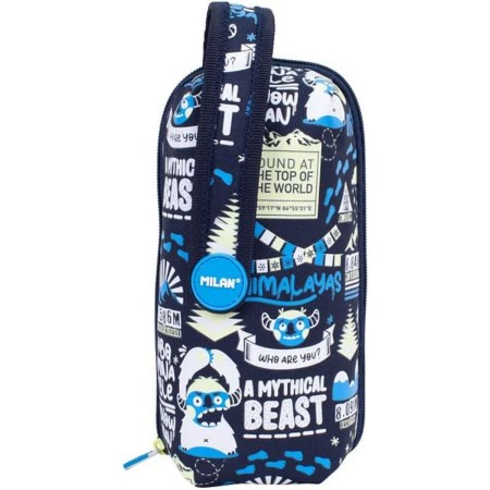 Trousse d'écolier Milan The Yeti Accessoires 4 compartiments 22,5 x 11,5 x 11 cm Blue marine