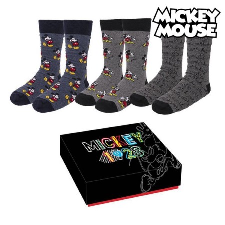 Chaussettes Mickey Mouse Multicouleur (Taille unique (35-41)) (3 pcs)