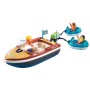 Playset Family Fun Boat With Floats Playmobil 70091 (18 pcs)