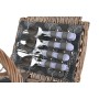 Cesta DKD Home Decor Pícnic Natural Gris Madera Mimbre (40 x 28 x 19 cm)