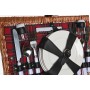 Cesta DKD Home Decor Pícnic Natural Rojo Mimbre (48 x 28 x 18 cm)