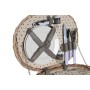 Cesta DKD Home Decor Pícnic Natural Blanco Mimbre (39 x 28 x 22 cm)