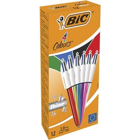 Set de Bolígrafos Bic SHINE Multicolor 12 Piezas (Reacondicionado A)