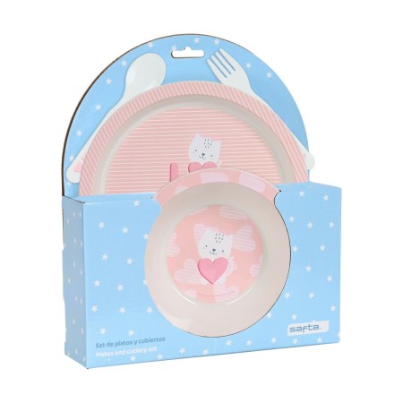 Set de Menaje Infantil Safta Love Poliuretano (4 Piezas)