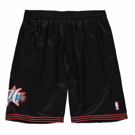 Pantalón Corto Deportivo Unisex Mitchell & Ness Philadelphia 76ERS Negro