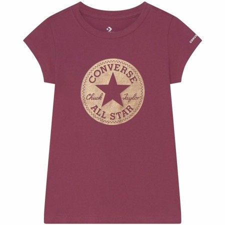 T shirt à manches courtes Enfant Converse Shiny Graphic Rouge foncé