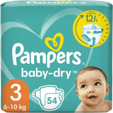 Couches jetables Pampers Baby-Dry 3 (54 uds)