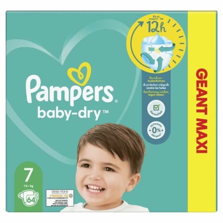 Pañales Desechables Pampers Baby-Dry 7 (64 uds)