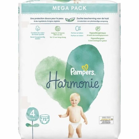 Couches jetables Pampers Harmonie 4 (72 uds)