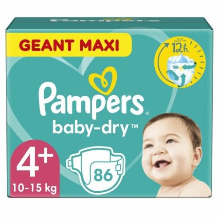 Couches jetables Pampers Baby-Dry 4+ 4 (86 uds)