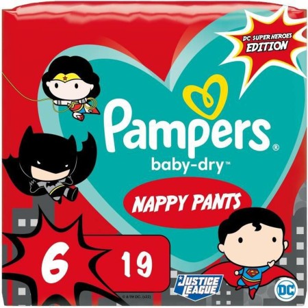 Pañales Desechables Pampers Baby-Dry 6 6 Años (19 uds)