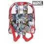 Mochila Escolar Marvel 72901 Transparente Rojo