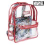 Mochila Escolar Marvel 72901 Transparente Rojo