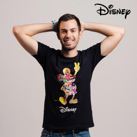 T-shirt à manches courtes homme Disney Noir