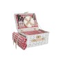Cesta DKD Home Decor Pícnic Rojo Blanco Mimbre (40 x 28 x 20 cm)