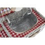 Cesta DKD Home Decor Pícnic Rojo Blanco Mimbre (40 x 28 x 20 cm)