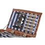 Cesta DKD Home Decor Pícnic Marrón Azul marino Mimbre (42 x 30 x 20 cm)