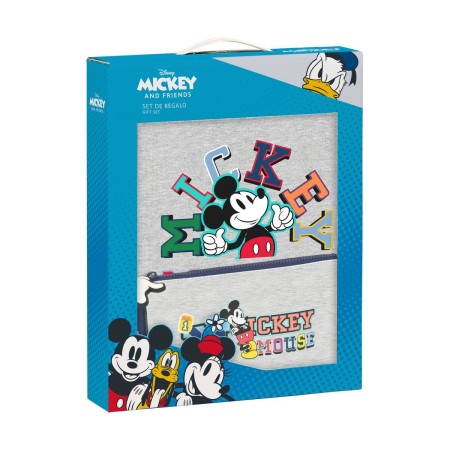 Set de Papelería Mickey Mouse Clubhouse Only one Gris 2 Piezas