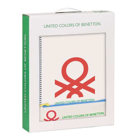 Set de Papelería Benetton Topitos 3 Piezas Blanco