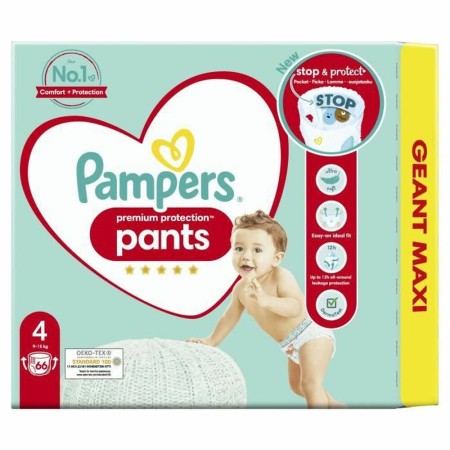 Couches jetables Pampers Premium Protection 4 (66 uds)