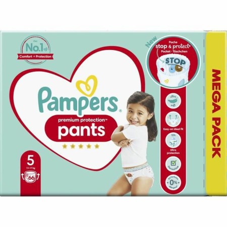 Pañales Desechables Pampers Premium Protection 5 (66 uds)