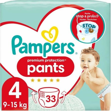 Couches jetables Pampers Premium Protection 4 (33 uds)