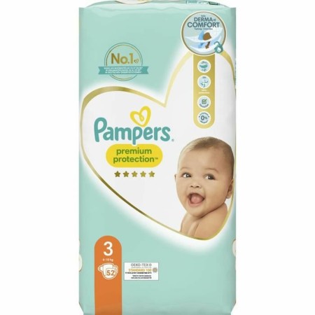 Couches jetables Pampers Premium Protection 3 (52 uds)