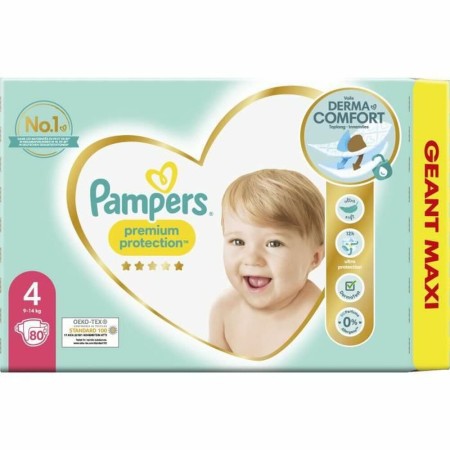 Pañales Desechables Pampers Premium Protection 4 (80 uds)