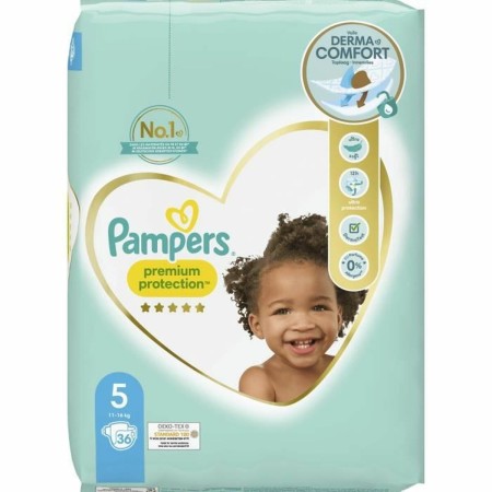 Couches jetables Pampers Premium Protection 5 (36 uds)