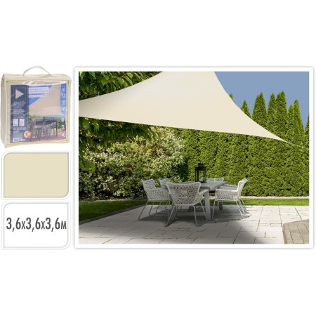 Toldo Ambiance Triangular Crema Textil (3,6 x 3,6 x 3,6 m)