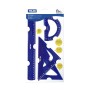 Set de reglas Milan Flex&Resistant Azul PVC 4 Piezas