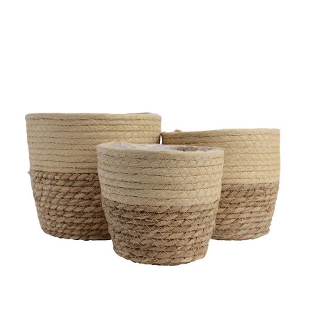 Set de basket Decoris Jute (20 x 20 x 17 cm) (3 Unités)