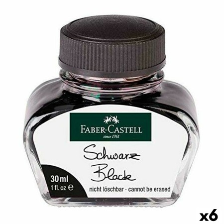 Tinta Faber-Castell Negro 30 ml 6 Unidades