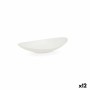 Assiette creuse Quid Select Oblongue Blanc Plastique (18 x 10,5 x 3 cm) (12 Unités)