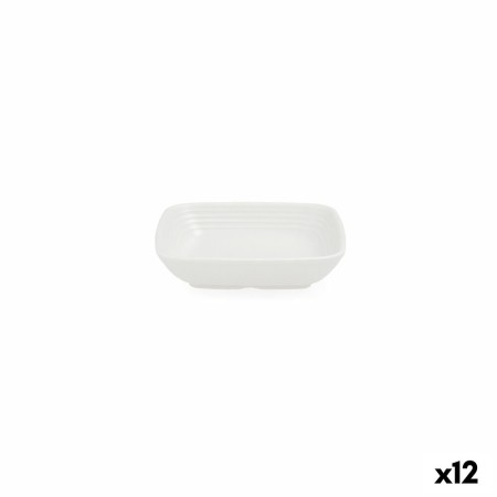 Plato Hondo Quid Select Cuadrado Blanco Plástico (11,5 x 11,5 x 2,5 cm) (12 Unidades)