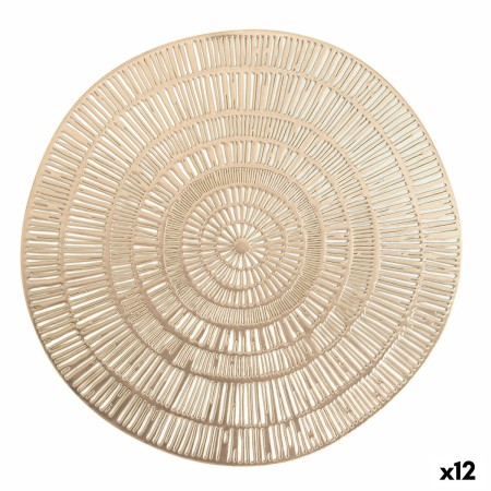 Set de table Quid Habitat Spirale Doré Textile (38 cm) (Pack 12x)