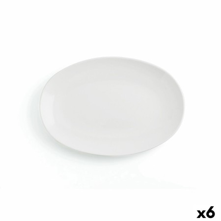 Plat à Gratin Ariane Coupe Oblongue Céramique Blanc (Ø 32 cm) (6 Unités)