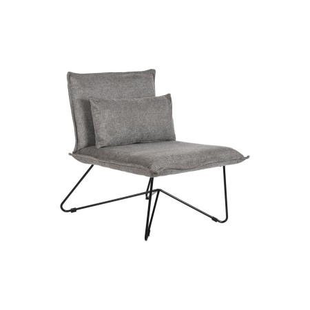 Sillón DKD Home Decor Negro Gris Metal (66 x 78 x 75 cm)