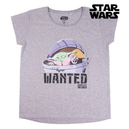 T-shirt à manches courtes femme The Mandalorian Gris