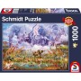 Puzzle Schmidt Spiele Animals around water (1000 Pièces)