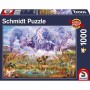 Puzzle Schmidt Spiele Animals around water (1000 Pièces)