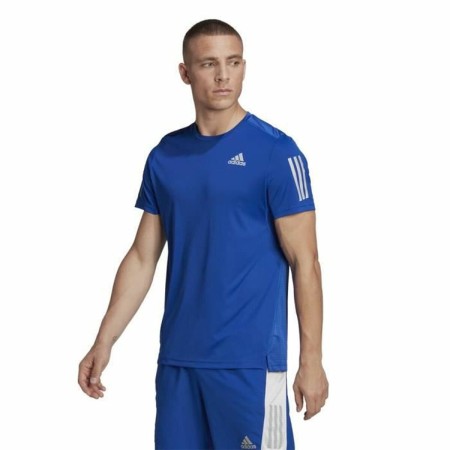 Camiseta Deportiva de Manga Corta Adidas Azul