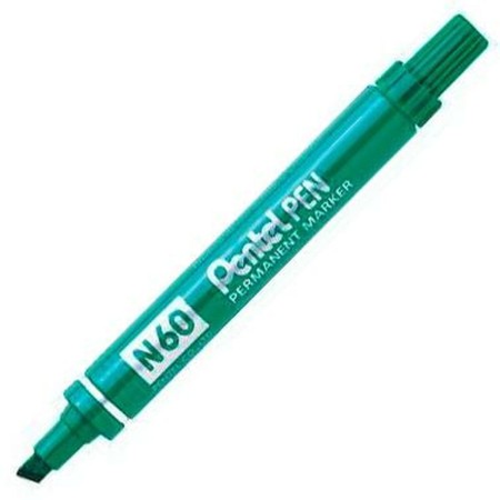 Rotulador permanente Pentel N60 Aluminio Verde 12 Unidades