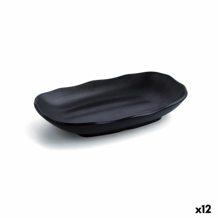 Plato Hondo Quid A'Bordo Negro Plástico (25,5 cm) (12 Unidades)