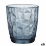 Vaso Bormioli Rocco Diamond Azul Vidrio (390 ml) (6 Unidades)