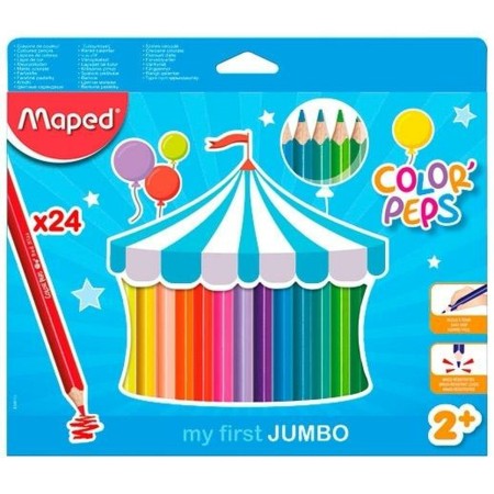 Crayons de couleur Maped Colour'Peps Jumbo Multicouleur 24 Pièces