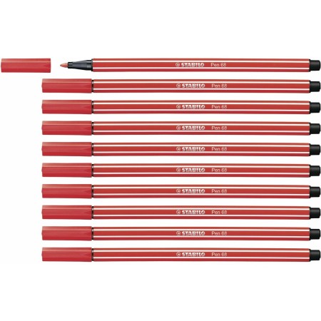 Feutres Stabilo Pen 68 10 Unités Carmine