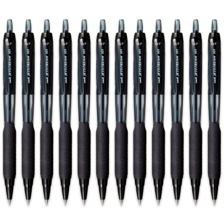 Biros à encre liquide Uni-Ball Rollerball Jestsream SXN-101 Noir 12 Unités