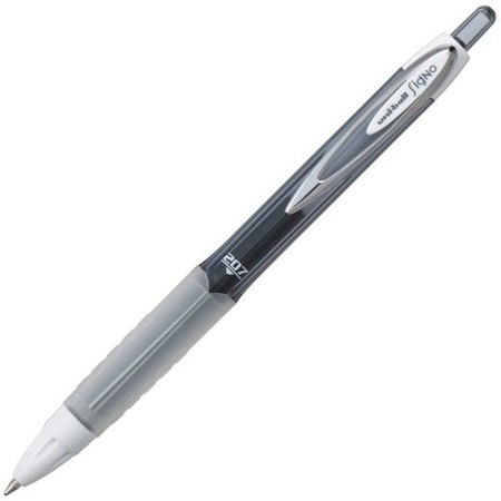 Bolígrafo de tinta líquida Uni-Ball Rollerball Signo UM-207 Negro 12 Unidades